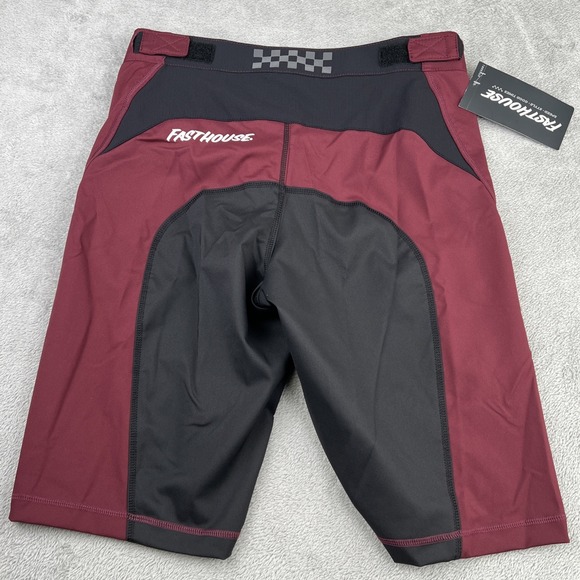 Fasthouse Crossline 2.0 Mountain Bike Shorts Men's 30 Maroon Red NWT - Picture 2 of 13